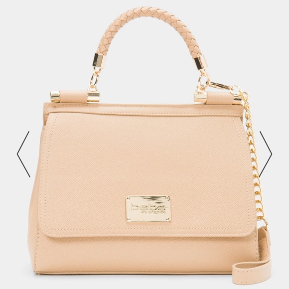 BEBE Top handle satchel beige - Picture 2 of 5